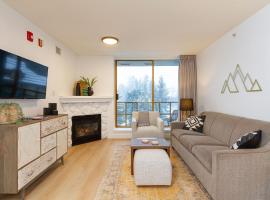 600 SQFT 1 Bed 1 Bath Mountain View Suite at Cascade Lodge in Whistler Village Sleeps 4、ウィスラーのホテル