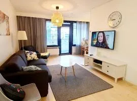 Top floor 51m2, Balcony, 150 M WiFi, free own parking place, 300m Metro