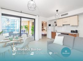 Vue Monaco & Tour Odéon, Terrasse, Parking Gratuit, appartamento a Beausoleil