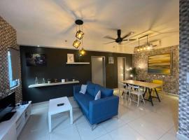 사이버자야에 위치한 자쿠지가 있는 호텔 Stylish 2-bedroom Hyve Soho Suites Near MRT