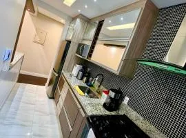 Ap Moderno com vista mar Piscina Ar Condicionado no Guarujá