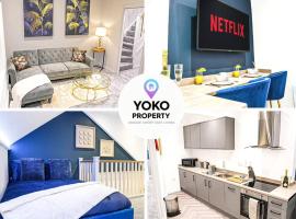 Luxury City Centre Apartment with Juliet Balcony, Fast Wifi and SmartTV with Netflix by Yoko Property: Aylesbury şehrinde bir daire