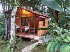 Cabaña FuenteSol - zona verde, piscina, salón, cabin sa Turrialba