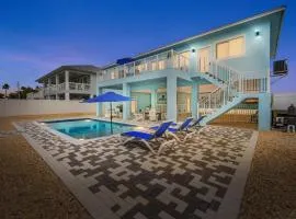 Blue Pearl New Waterfront Haven with Heated Pool ,70 Foot Dock, and More!