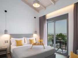 Aloft Luxury Villas with heated pool and sea view, hotel in Apolpaina