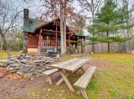 Secluded, Pet-Friendly Cresco Log Cabin Fire Pit!, hotel in Cresco