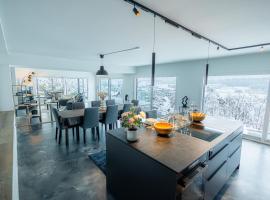 Visionary Hospitality - Big Premium Loft with View, Washer, Parking, Kitchen, Tub, goedkoop hotel in Dierikon