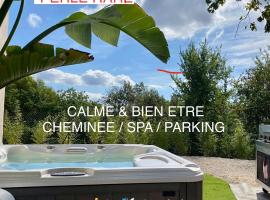 Villa Jacuzzi Calme & Elegance - Prox Mer - Clim & Cheminée - Parking、カーニュ・シュル・メールのホテル