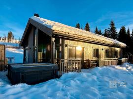 New cabin with jacuzzi, sauna and ski inout, viešbutis mieste Svingvoll