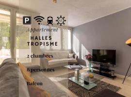 034- Tropisme, Appart 2 chambres, Clim, Wifi, Parking, hotel ob plaži v Montpellieru