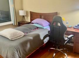 B2 A private room in Naperville downtown with desk and Wi-Fi near everything、ネイパービルのホームステイ