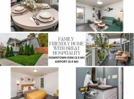 Family Friendly Home Close to Airport and Downtown、デモインの別荘