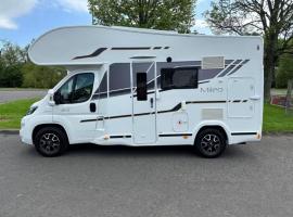 Zebra motorhome hire, campground in Ravensworth