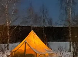 Winter Glamping Tent Hovfjallet Vitsand