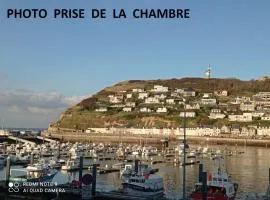 Les Goélands maison avec vue sur port et falaise