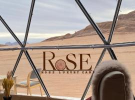 Wadi Rum Rose camp, luxusní stan v destinaci Wadi Rum