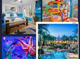 Magical Vacation Home Water Slide Pool Arcade Ice Cream Parlor, villaggio turistico a Davenport