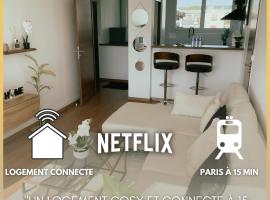 Appartement Cosy & Connecté à 15 min de Paris, viešbutis su vietomis automobiliams mieste Soisy-sous-Montmorency