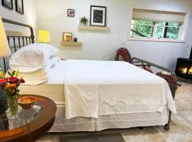 Robins Nest 10 min to Asheville Biltmore bkfst hot tub fireplace sparkling water