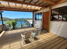 Cabañas con hermosa vista al río camino a Niebla