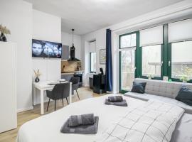 Ferienwohnung Lorenz mit kostenlosem Parkplatz Netflix Boxspringbett Küche, hotel en Magdeburgo