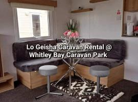 Lo Geisha Caravan Rental at Whitley Bay Caravan Park, cheap hotel in Whitley Bay