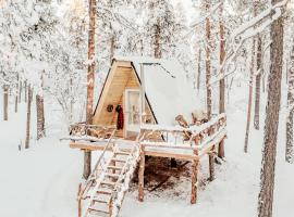 Cozy a-frame in the woods, hotel in Enontekiö