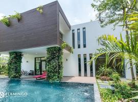 Villa Hoàng Oanh HO12- Flamingo Đại Lải căn 3 ngủ và bể bơi riêng，Phúc Yên的度假屋