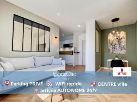 AppartChic - appartement standing - plein Centre & Parking privé, hotel Sauve-Majeure-i apátság környékén Créonban