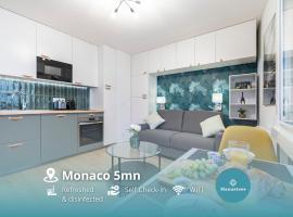 Monaco border, renovated studio, apartment in Beausoleil