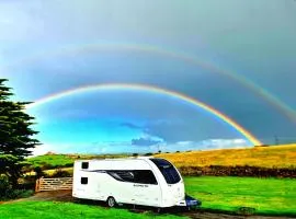 Brand new touring caravan sited all setup ready