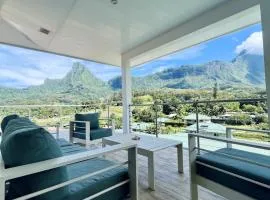Moorea villa neuve, vue panoramique - Painapo Lodge Ho'e