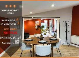 Loft O'Chalet - 10 min GARE - PARKING PRIV&Eacute;, chal&eacute; alpino em Amiens