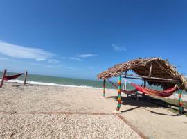 Habitación frente al mar, camping en Manaure