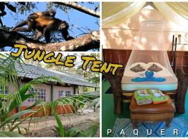Fully Furnished FAMILY JUNGLE TENT, Latino Glamping Paquera, hotel a Paquera