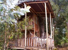 Cabin Eucalipto at blueberry Farm, hotel in Subachoque