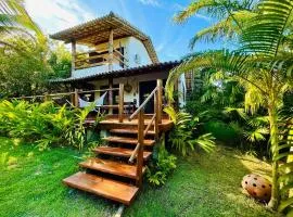 Casa com piscina e vista para a Praia do Espelho