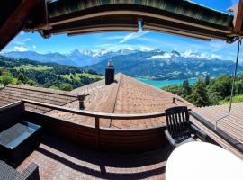 Chalet Lilo 2 Zimmer top mountain view, spa hotel in Beatenberg
