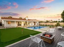 Mid Century Modern Pool Paradise with Putting Green