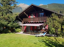 Gemütliches Chalet zum Alleinbewohnen mit Top Garten & Bergblick, kostenloses WIFI, Ladestation für E-Autos, villa a Grindelwald