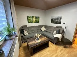 Christels Ferienwohnung 2 in Thale mit überdachter Terrasse, Küche mit TV & Geschirrspüler