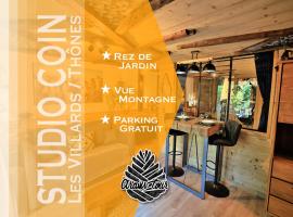 Studio du Coin - Vue montagne, au calme, Terrasse - AravisTour, holiday rental in Les Villards-sur-Thônes