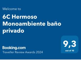 3-6 Hermoso Monoambiente baño privado, хотел близо до Corrientes, Буенос Айрес