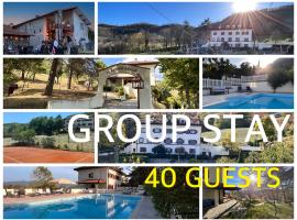 GROUP STAY VILLA - 40 Guests - PRIVATE POOL - TENNISCOURT - PRIVATE COOK - CONVERANCE ROOM villaitaly eu, villa in Cairo Montenotte