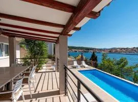 Beachfront villa with private pool in Vela Luka