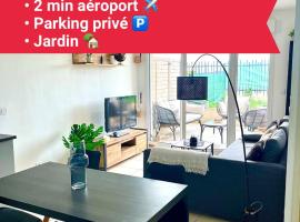 Superbe appart avec Jardin à 2 min de l’Aéroport-4 pers, viešbutis mieste Vitrolis