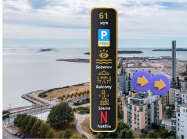 A luxurious aprtm with a sauna and terrace Netflix – hotel w pobliżu miejsca Terminal promowy West Harbour w Helsinkach