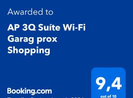 AP 3Q Suíte Wi-Fi Garag prox Shopping, orlofshús/-íbúð í Taubaté