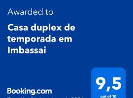 Casa duplex de temporada em Imbassai, loma-asunto kohteessa Imbassai