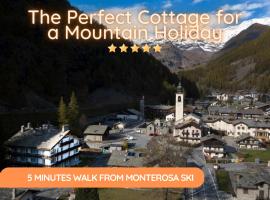 5 Minutes from Monterosa Ski, Small Cottage, Cottage in Gressoney-la-Trinité